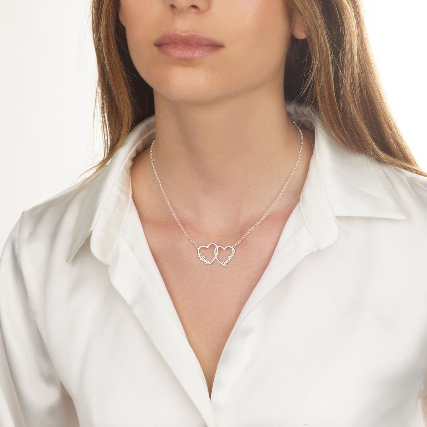 Personalized Hearts Necklace With Family Names