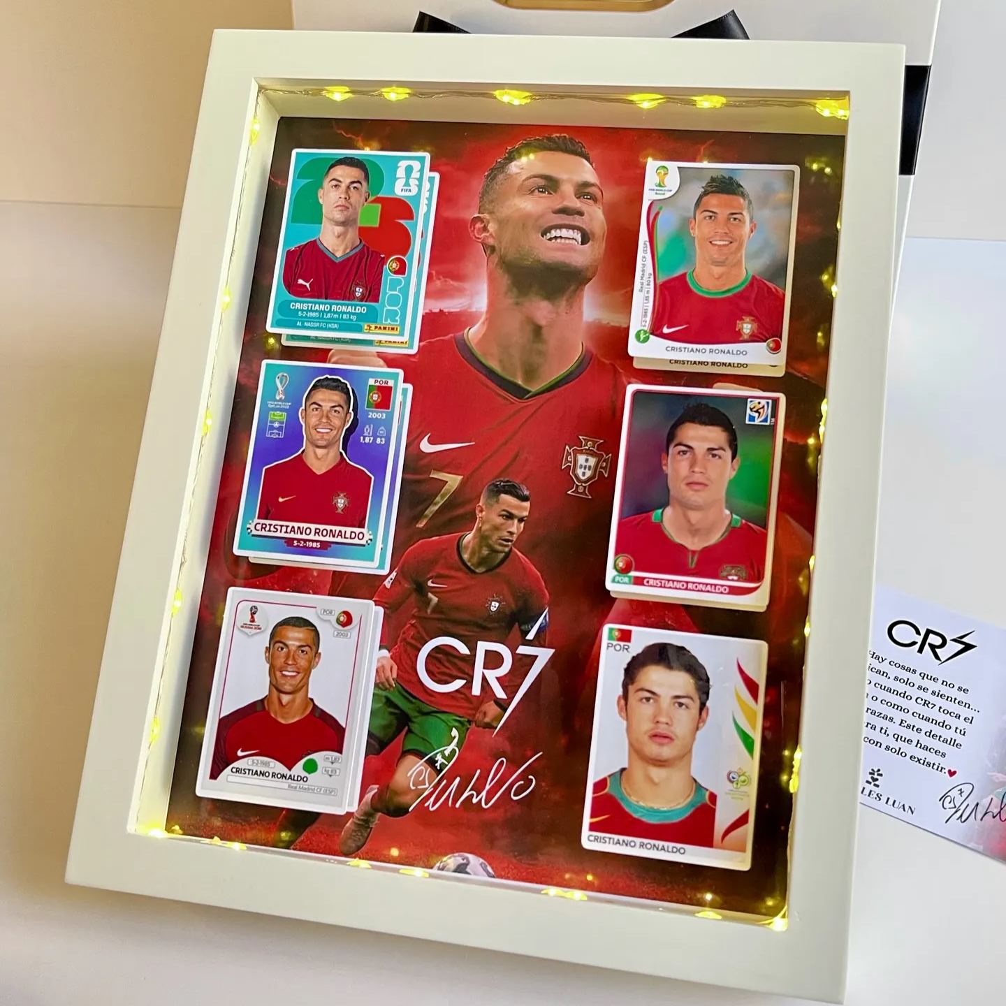 CR7 LED Shadow Box Frame – Football Legend Collector Display