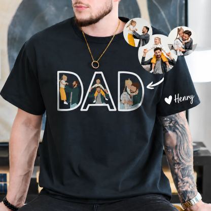 Custom DAD Photo Portrait Shirt