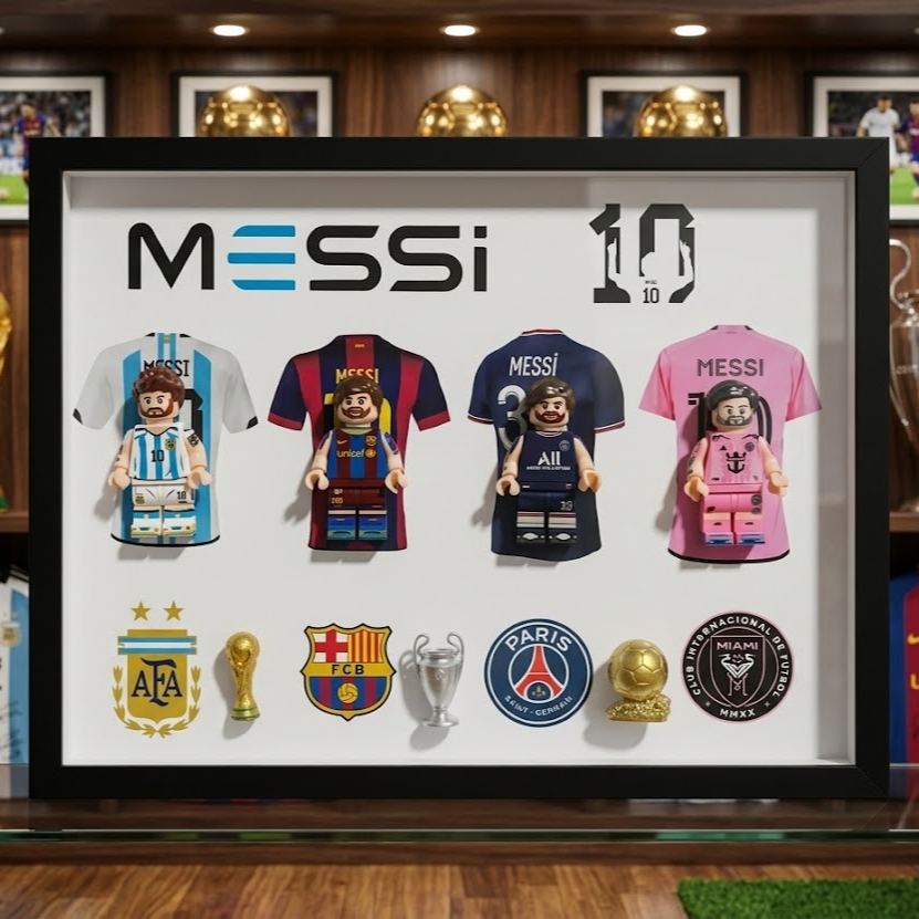 Lionel Messi 3D Mini Jersey & Figure Display Case | Collector's Edition