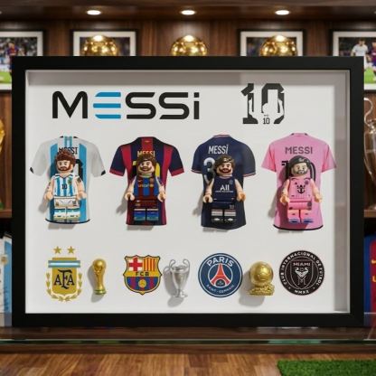 Lionel Messi 3D Mini Jersey & Figure Display Case | Collector's Edition