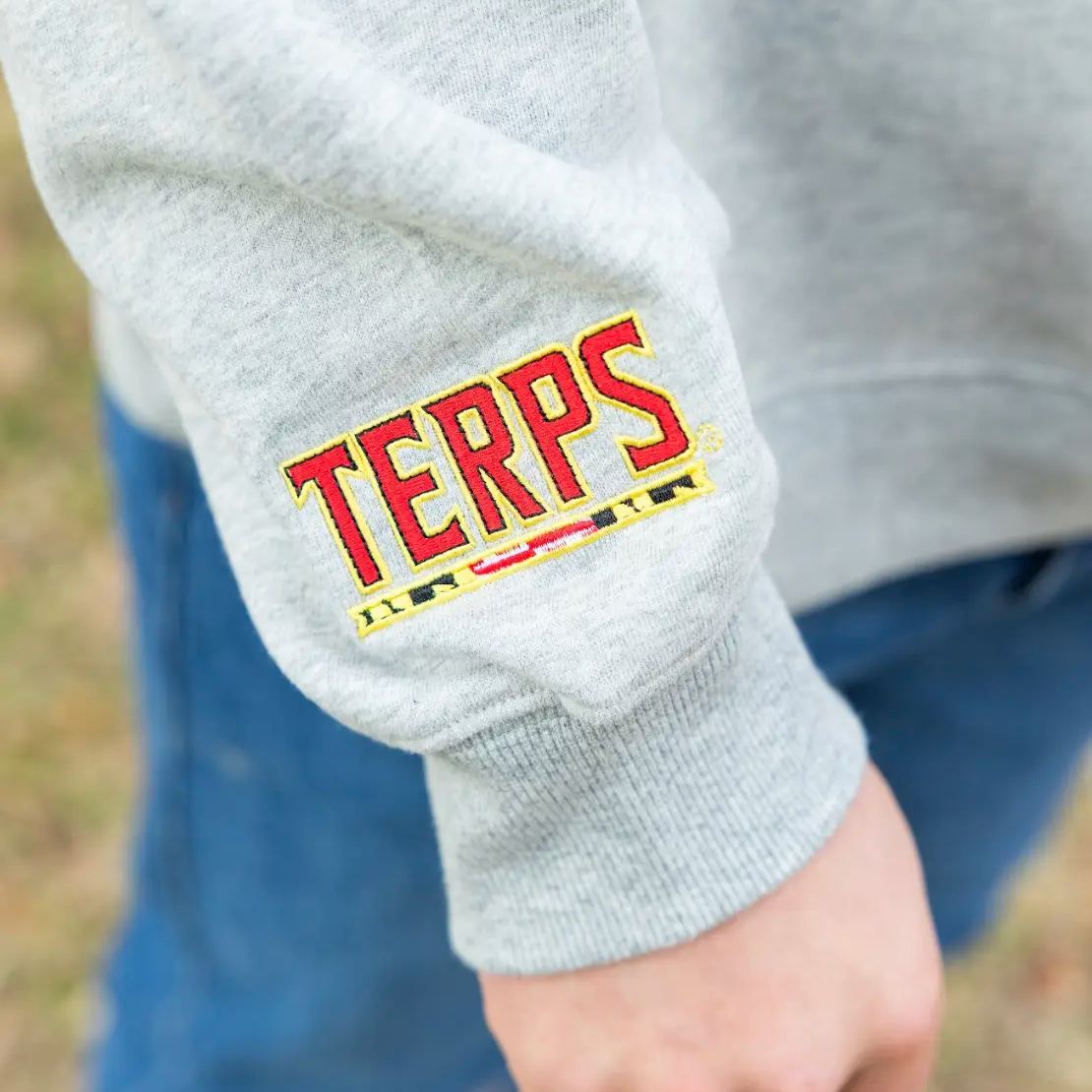 Oversized Embroidered College Mocknecks