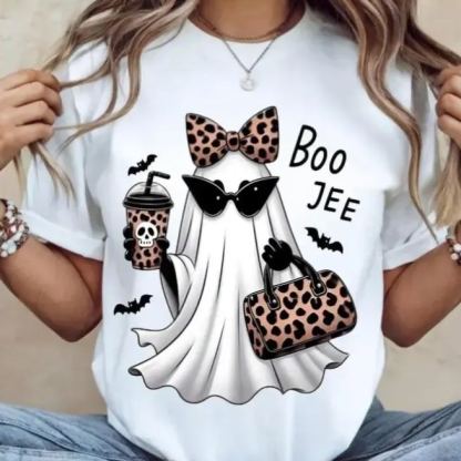 Boo-Jee Ghost Shirt Leopard Ghost Tee
