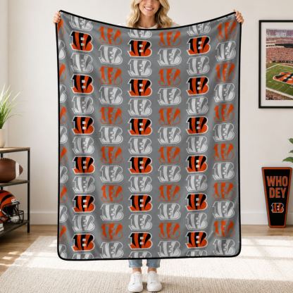 Football Team Pattern Flannel Blanket