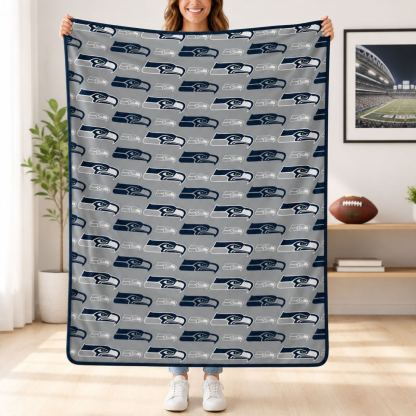 Football Team Pattern Flannel Blanket