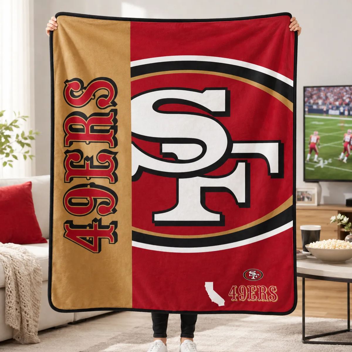 Football Blanket Soft Throw Game Day Gift