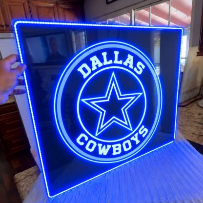 Football Teams Glow LED Cool Mirror Lights