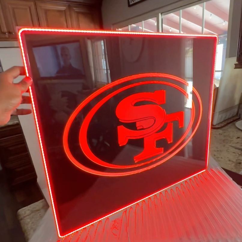 Football Teams Glow LED Cool Mirror Lights