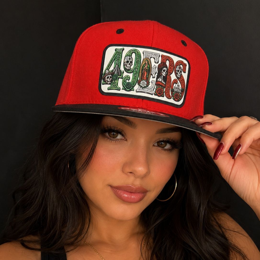 Día de los Muertos Snapback Hat | Chicano Style Custom Patch Cap
