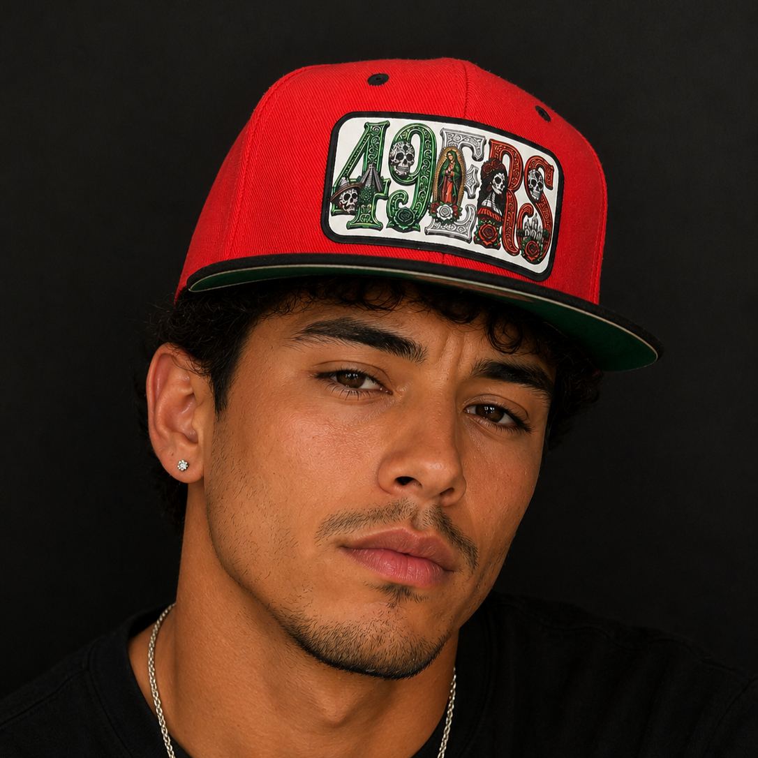 Día de los Muertos Snapback Hat | Chicano Style Custom Patch Cap