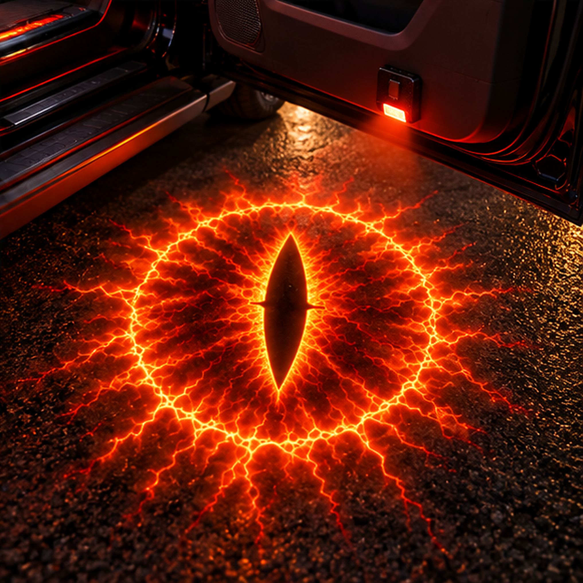 Mythic Rune Sigil LED Car Door Projector Lights