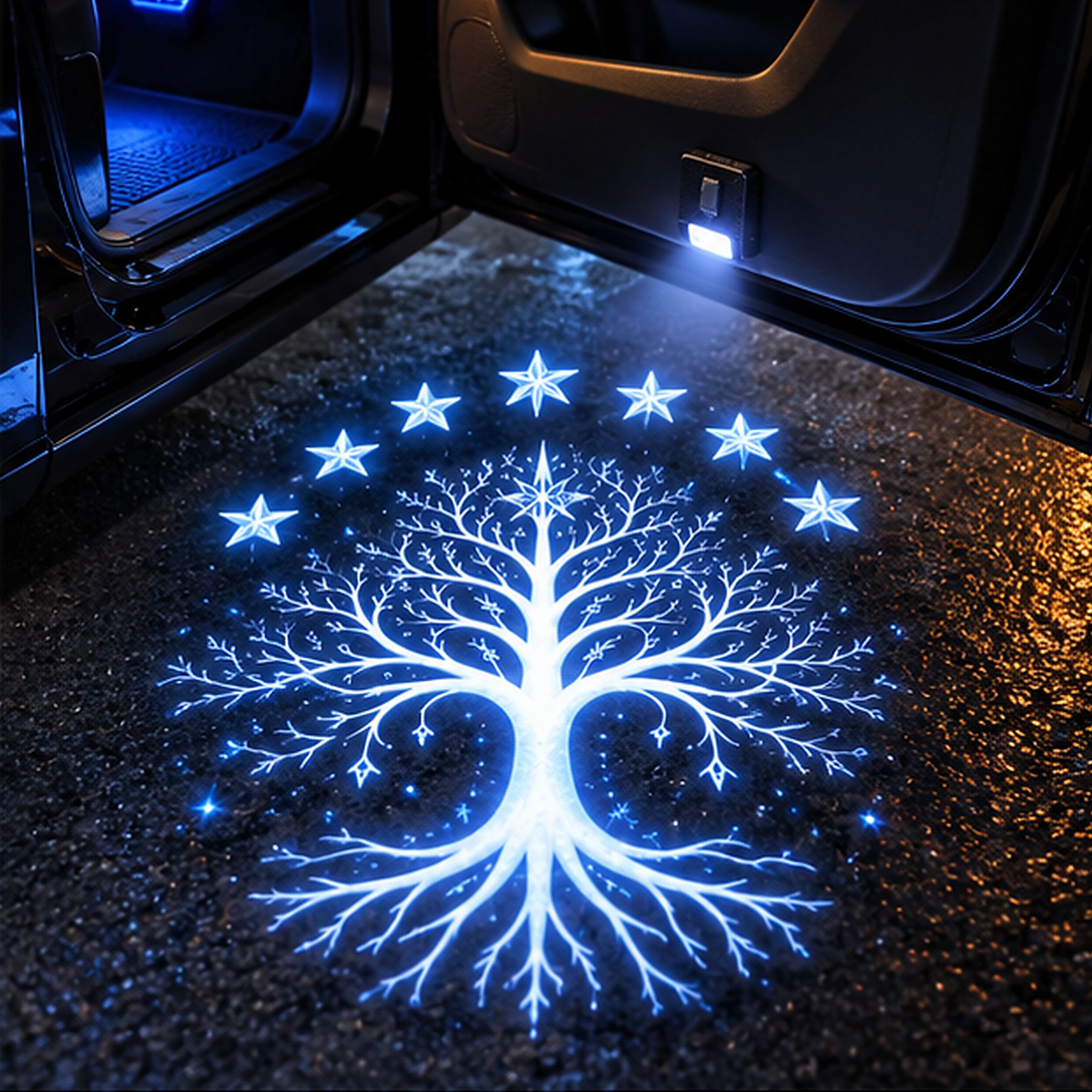 Mythic Rune Sigil LED Car Door Projector Lights