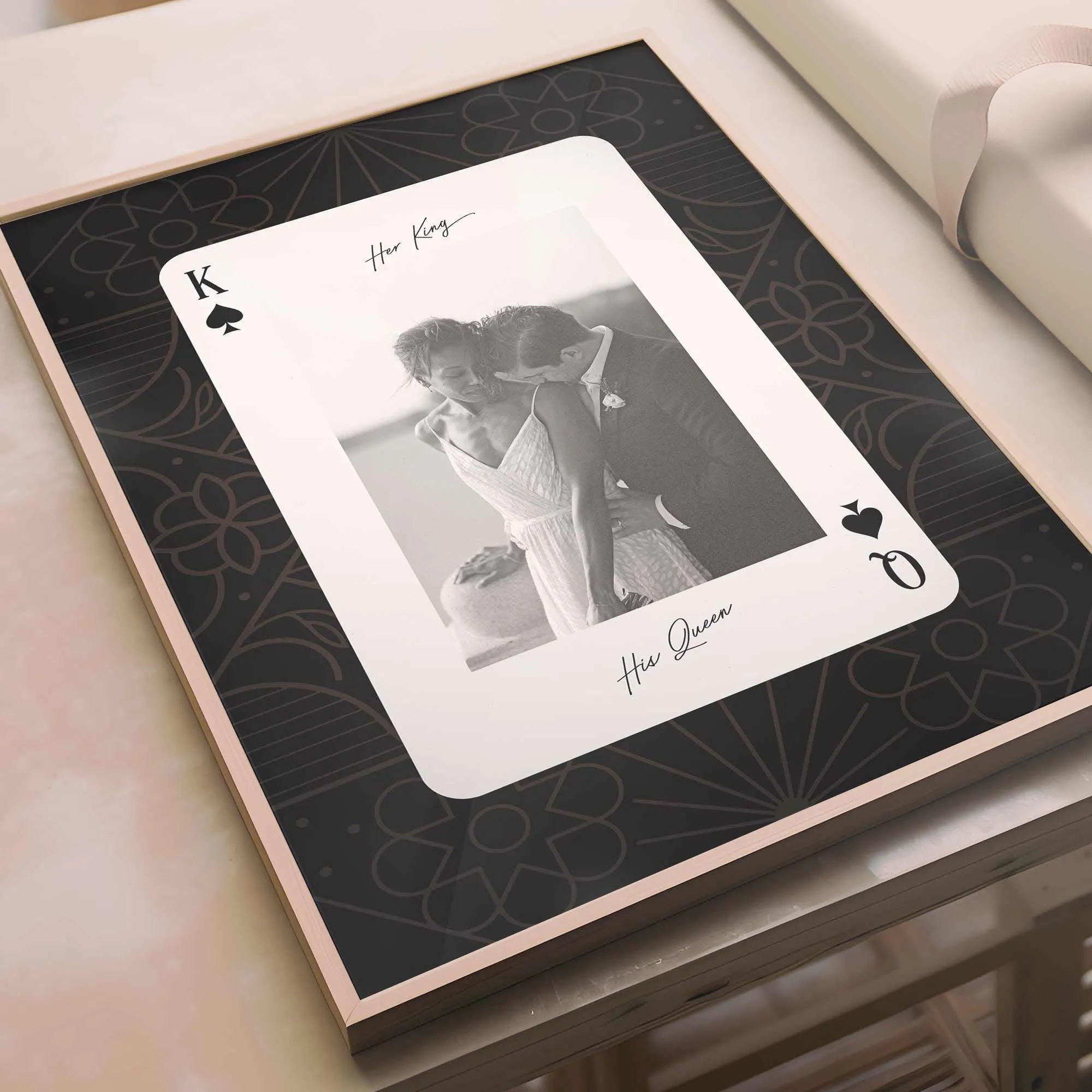 King and Queen Custom Photo Print Couples Wall Art