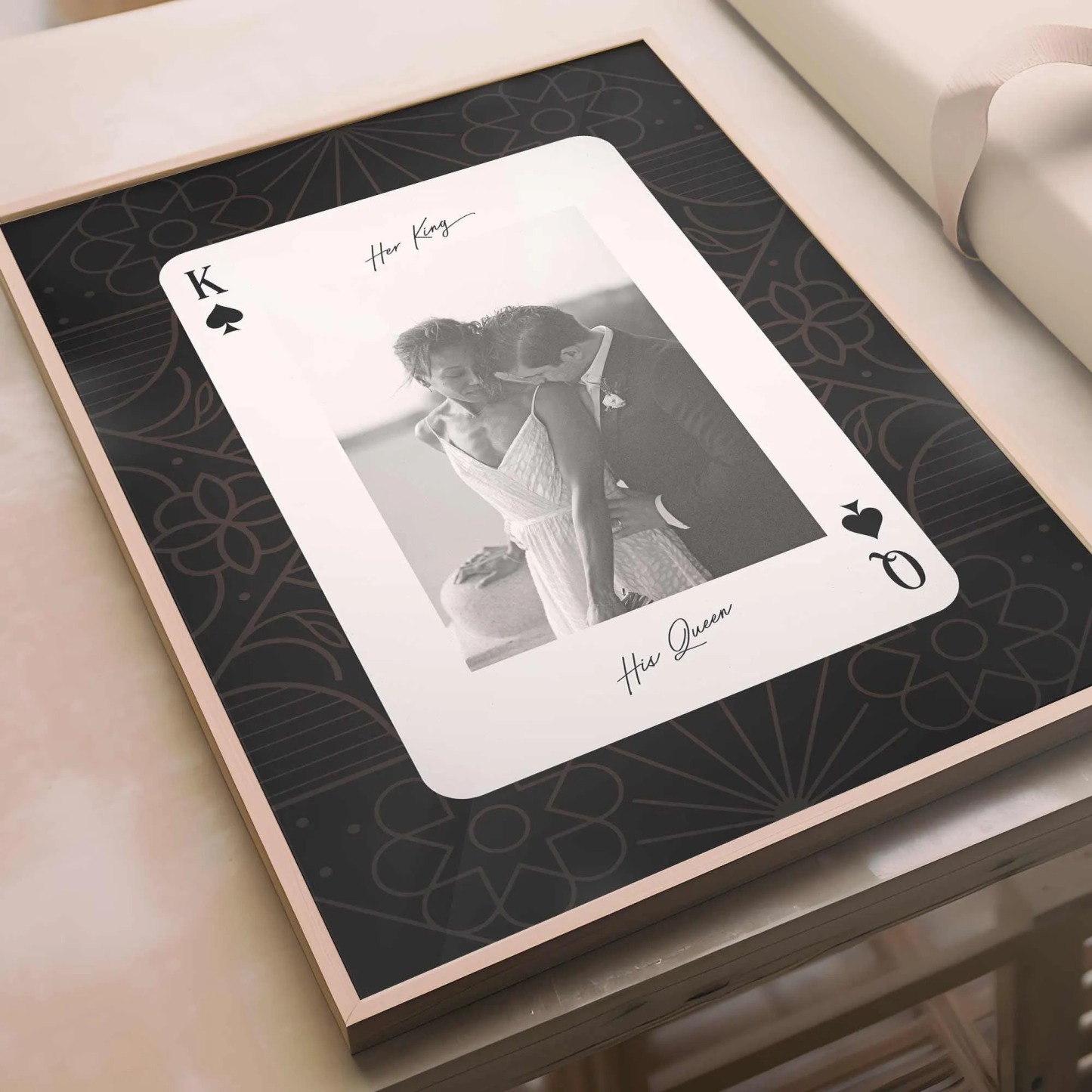 King and Queen Custom Photo Print Couples Wall Art