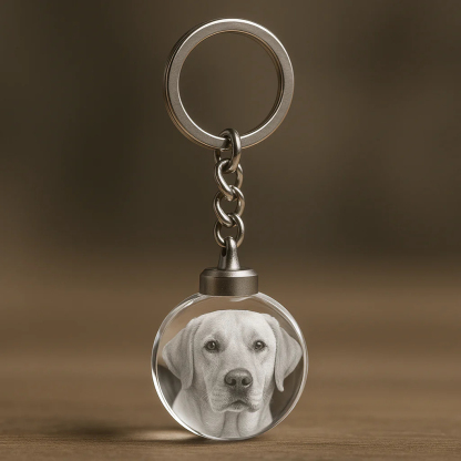 Personalized 3D Photo Crystal Keychain