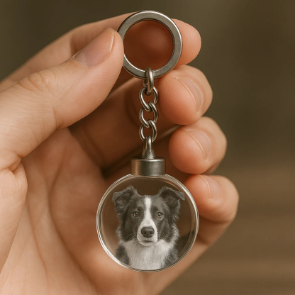 Personalized 3D Photo Crystal Keychain