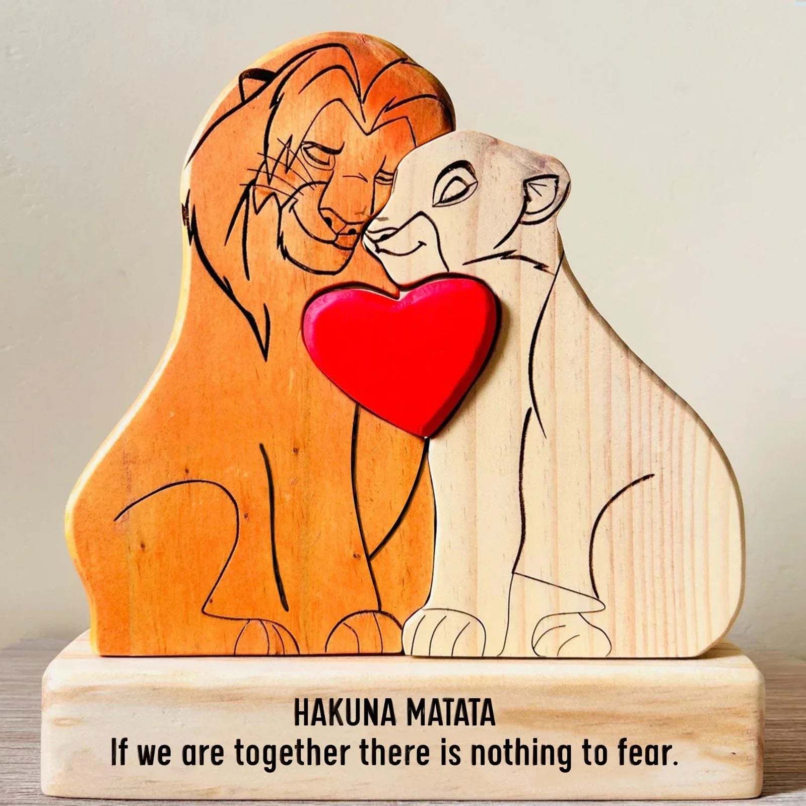 Wooden Lionheart family puzzle