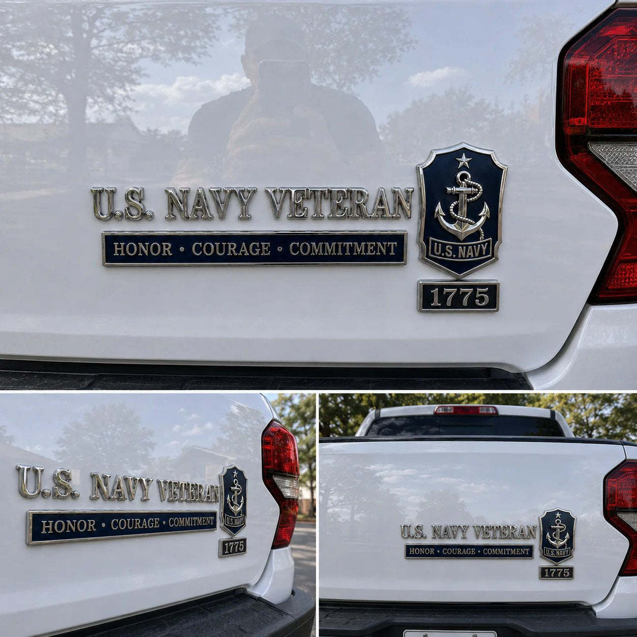 U.S. Military Veteran 3D Metal Car Emblem Badge Collection
