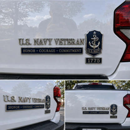 U.S. Military Veteran 3D Metal Car Emblem Badge Collection