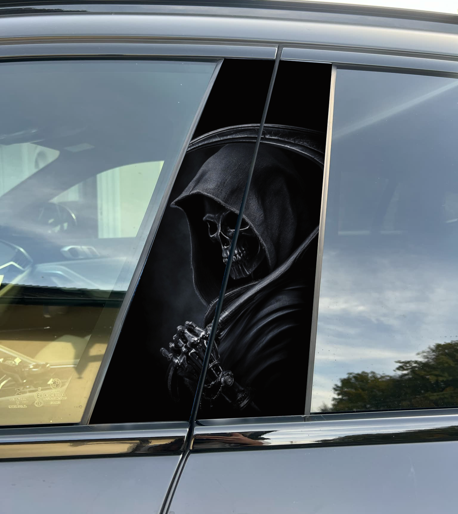 The Reaper Car Pillar Wrap Premium Vinyl B-Pillar Decal, Universal Fit