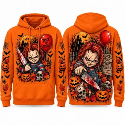 Spooky Season Horror Character Pullover Hoodie