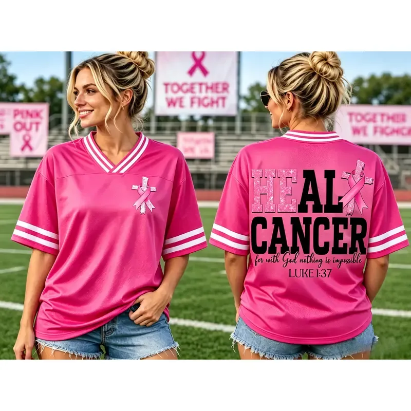Football Pink Ribbon Breast Cancer Awareness Jersey