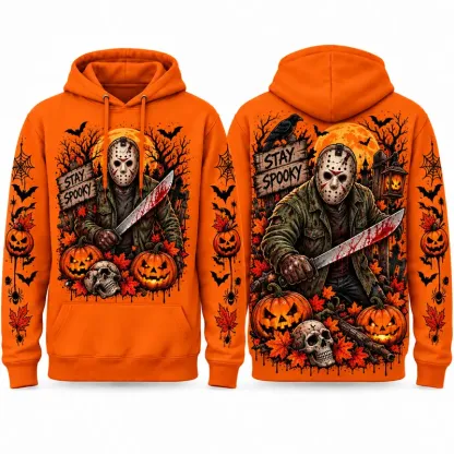 Spooky Season Horror Character Pullover Hoodie