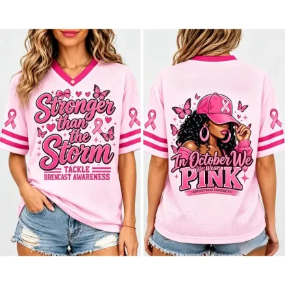 Football Pink Ribbon Breast Cancer Awareness Jersey