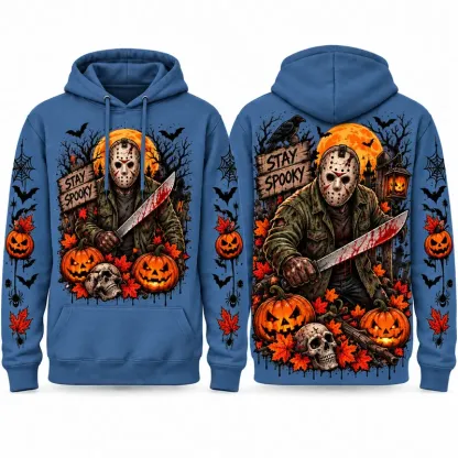 Spooky Season Horror Character Pullover Hoodie