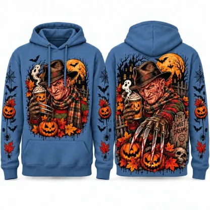 Spooky Season Horror Character Pullover Hoodie