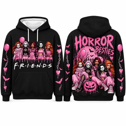 Pink Breast Cancer Awareness Horror Print Sweatshirt