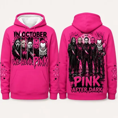 Pink October Graphic Pullover Sweatshirt Hoodie