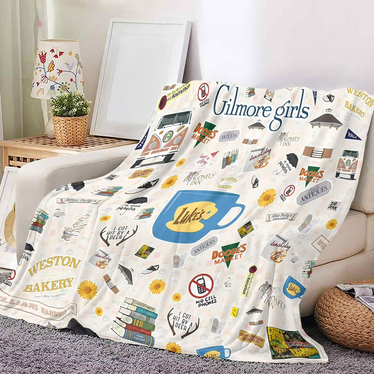 Gilmore Girls Comfy Throw Flannel Fleece Blanket