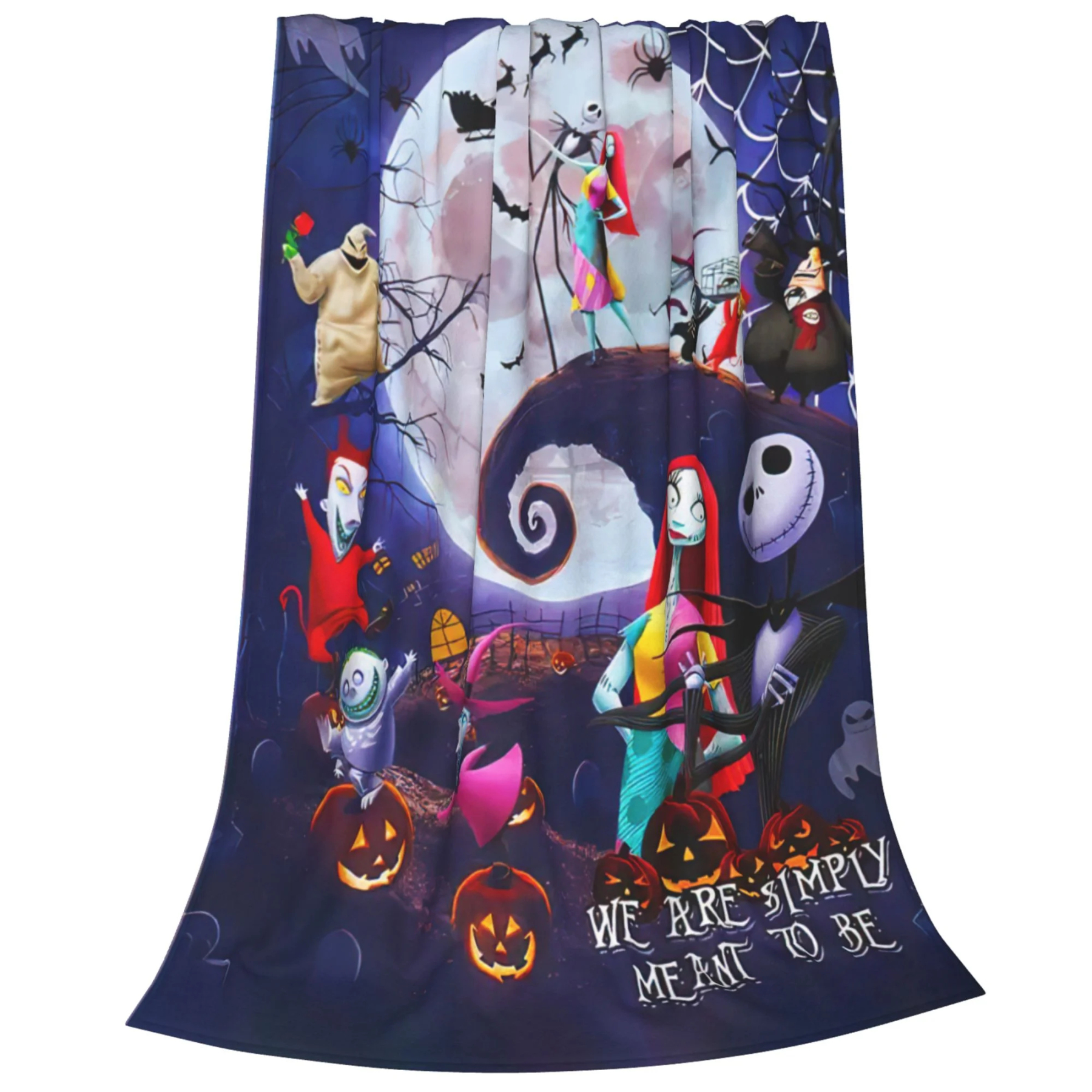 Christmas Halloween Horror Cartoon Movie Flannel Throw Blanket