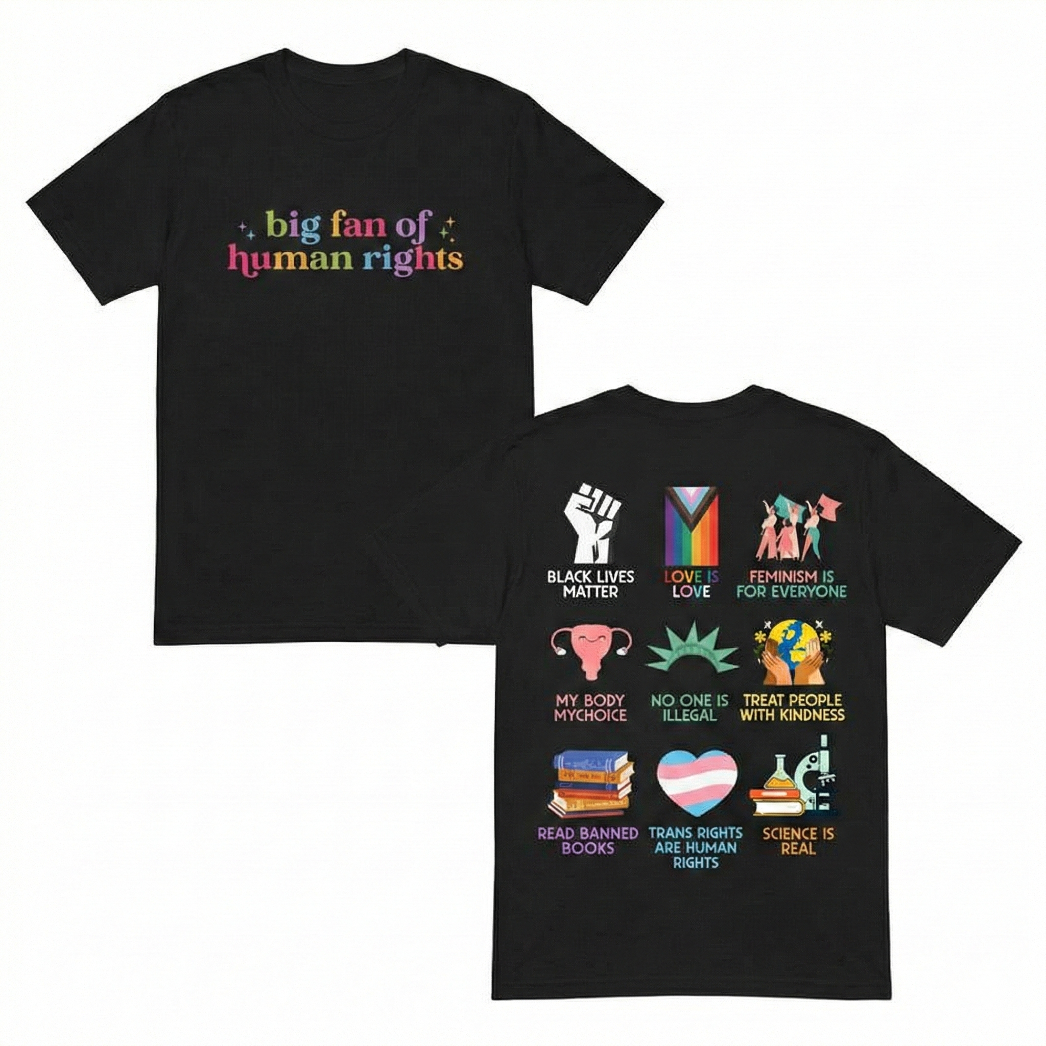 "Big Fan of Human Rights" Graphic Hoodie – The Ultimate Equality Collection