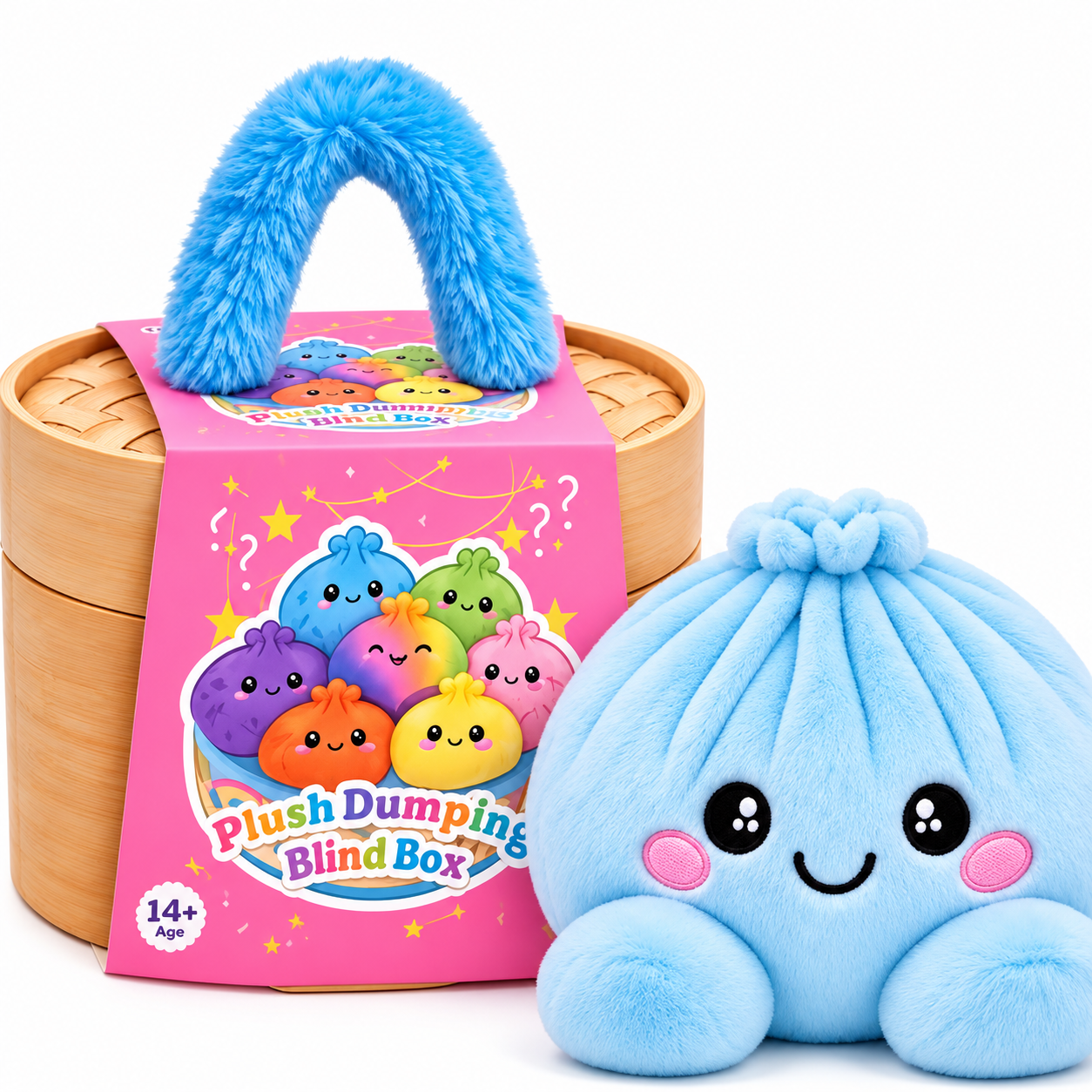 Cute Plush Dumpling - Pastel Blue
