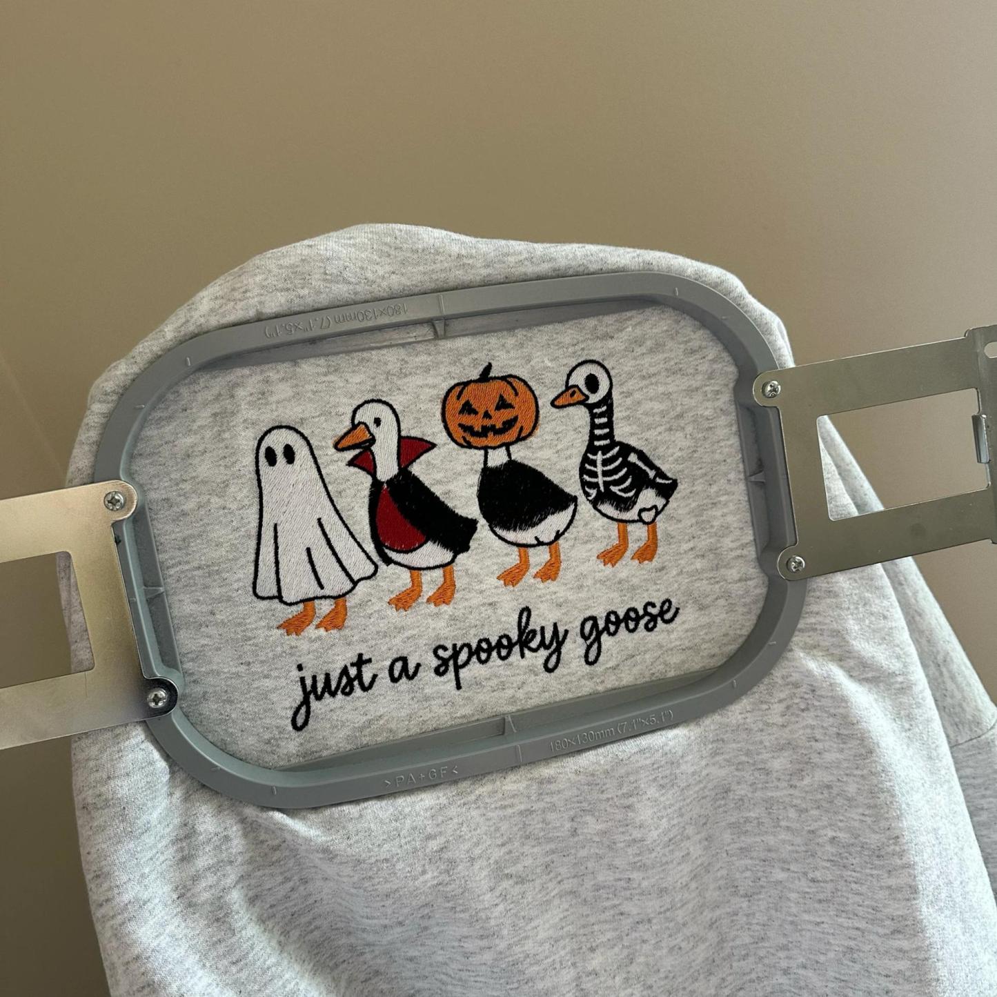 Spooky Goose Embroidered Sweatshirt