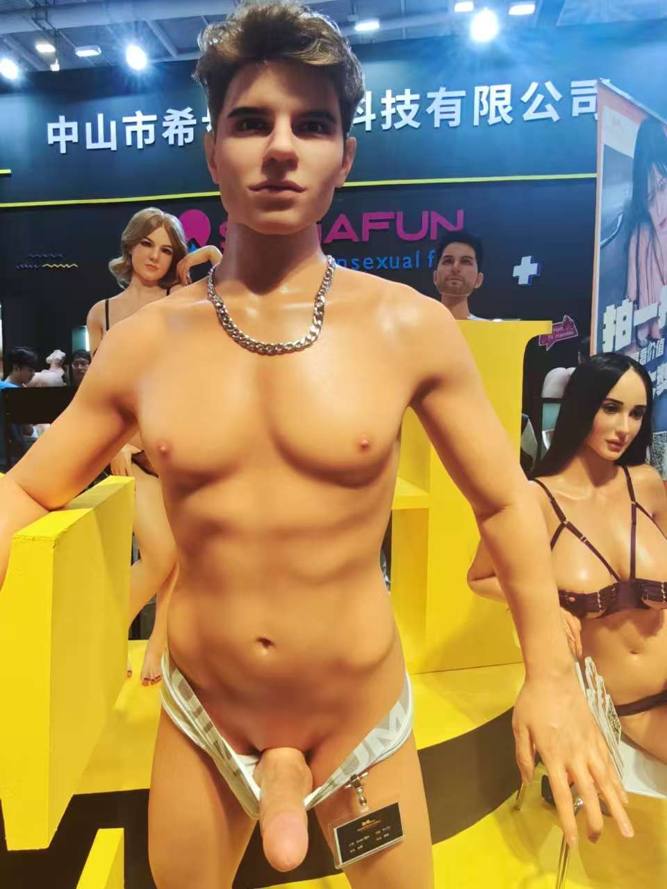 5ft7/175cm Pornostars Silicone Tanned Male Sex Doll - Drake Von