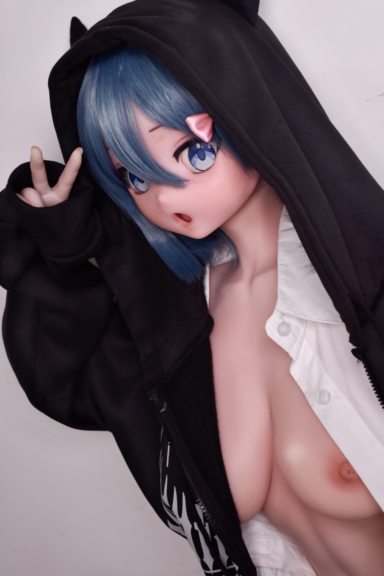 4ft9/150cm Silicone Anime Blue Short Hair Sex Doll – Amano Minami