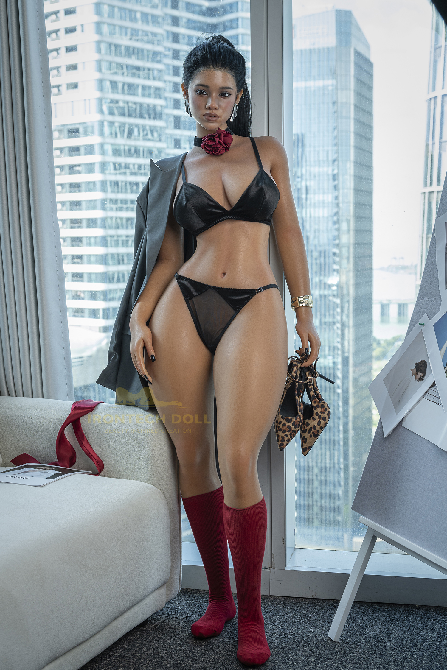 5ft38/164cm F Cup Silicone Dark Tanned Sex Dolls S55 ROS MAX – Tyra