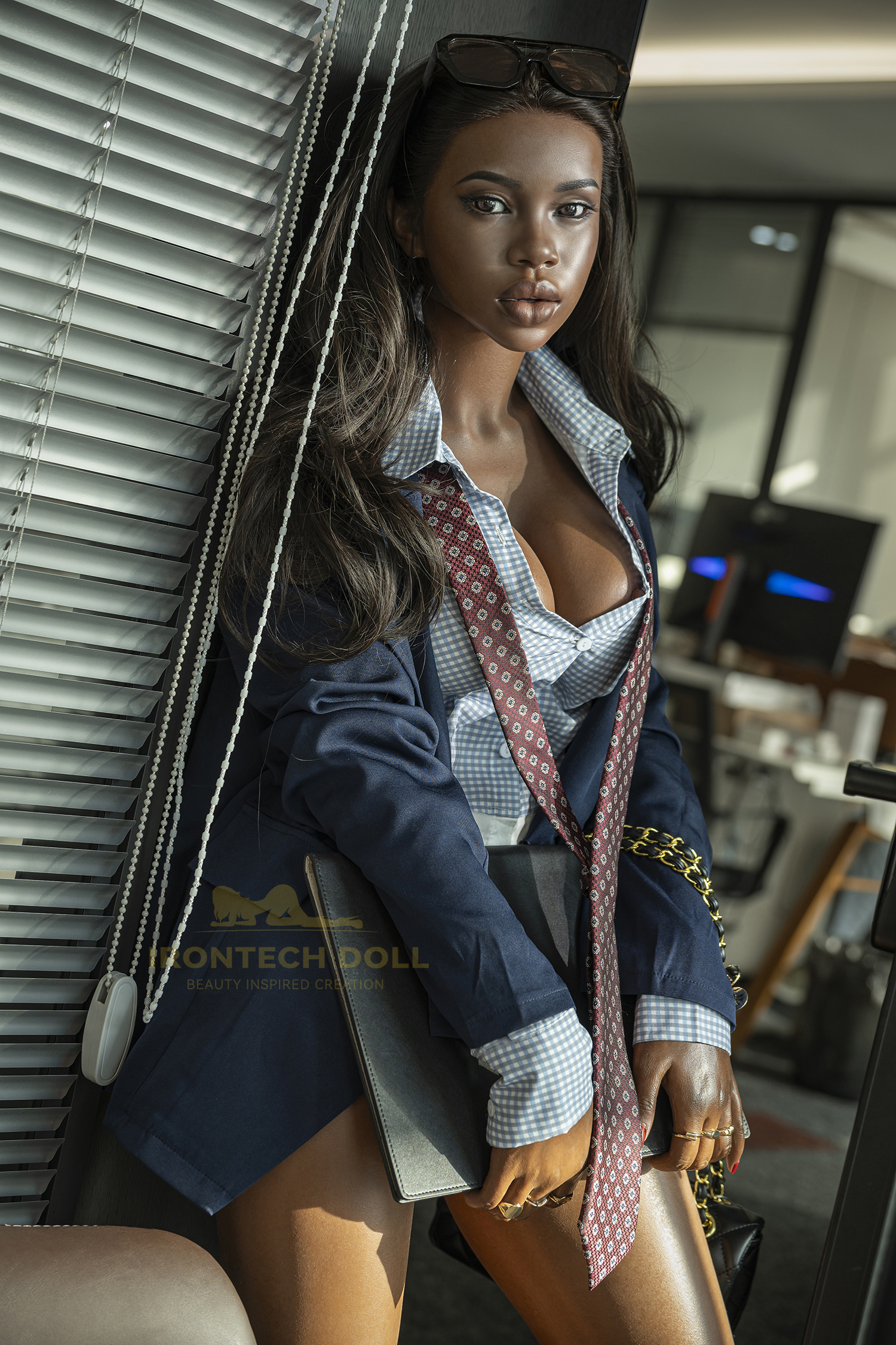 5ft3/161cm F Cup Silicone Black Sex Doll S33 - P嗯你有、