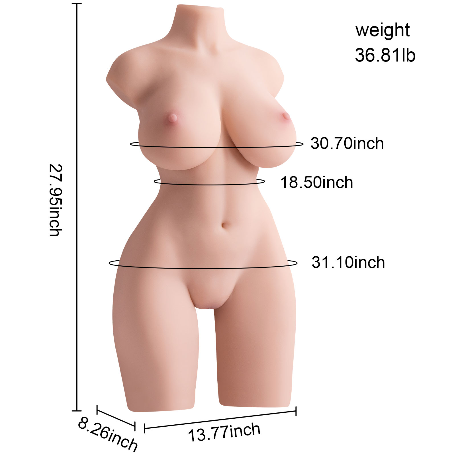 Tidy Auto - 36.8LB Auto Thrusting Sex Doll Torso