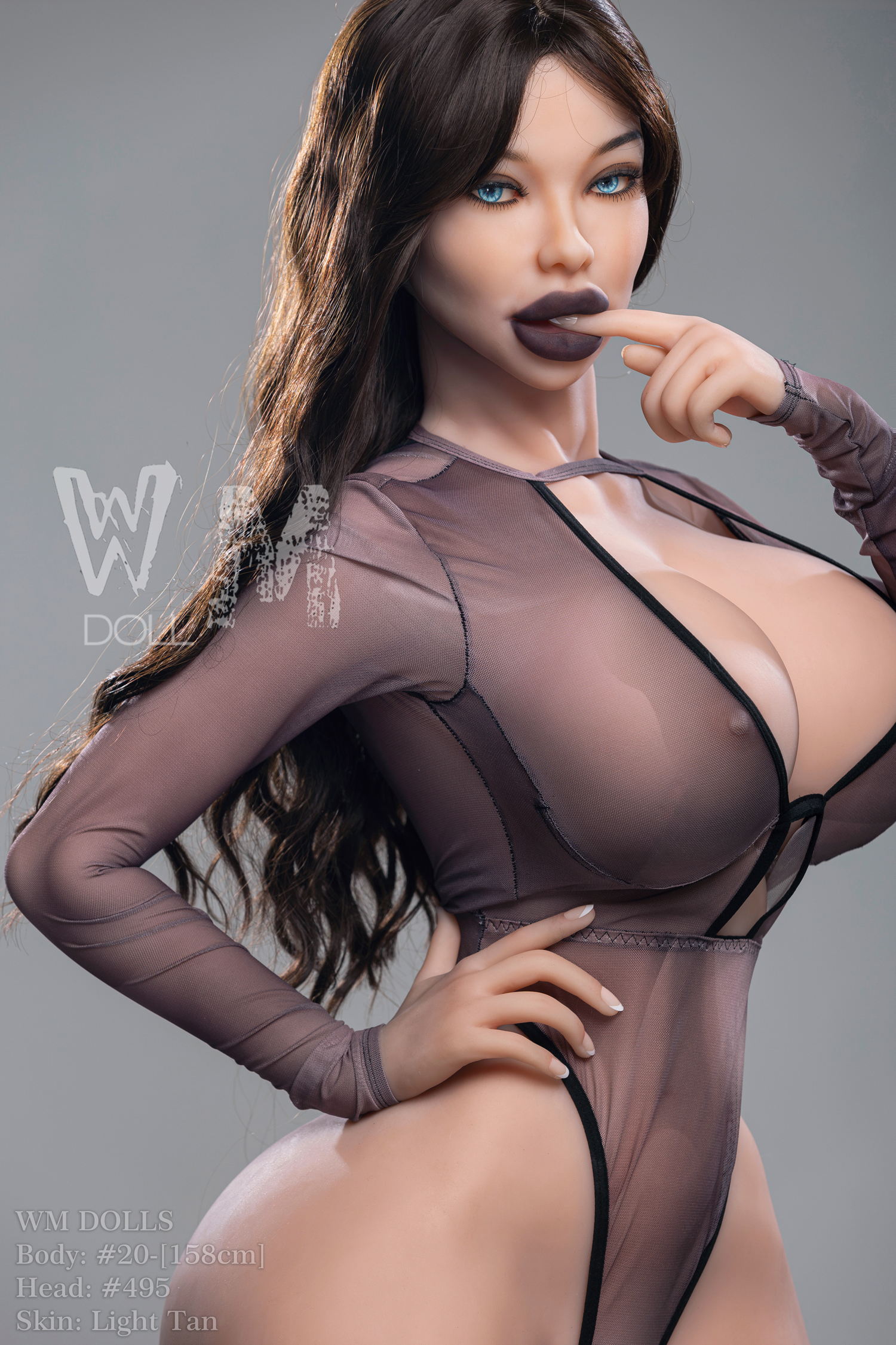 5ft2/158cm L Cup TPE Black Lips Sex Doll – Bimbo doll