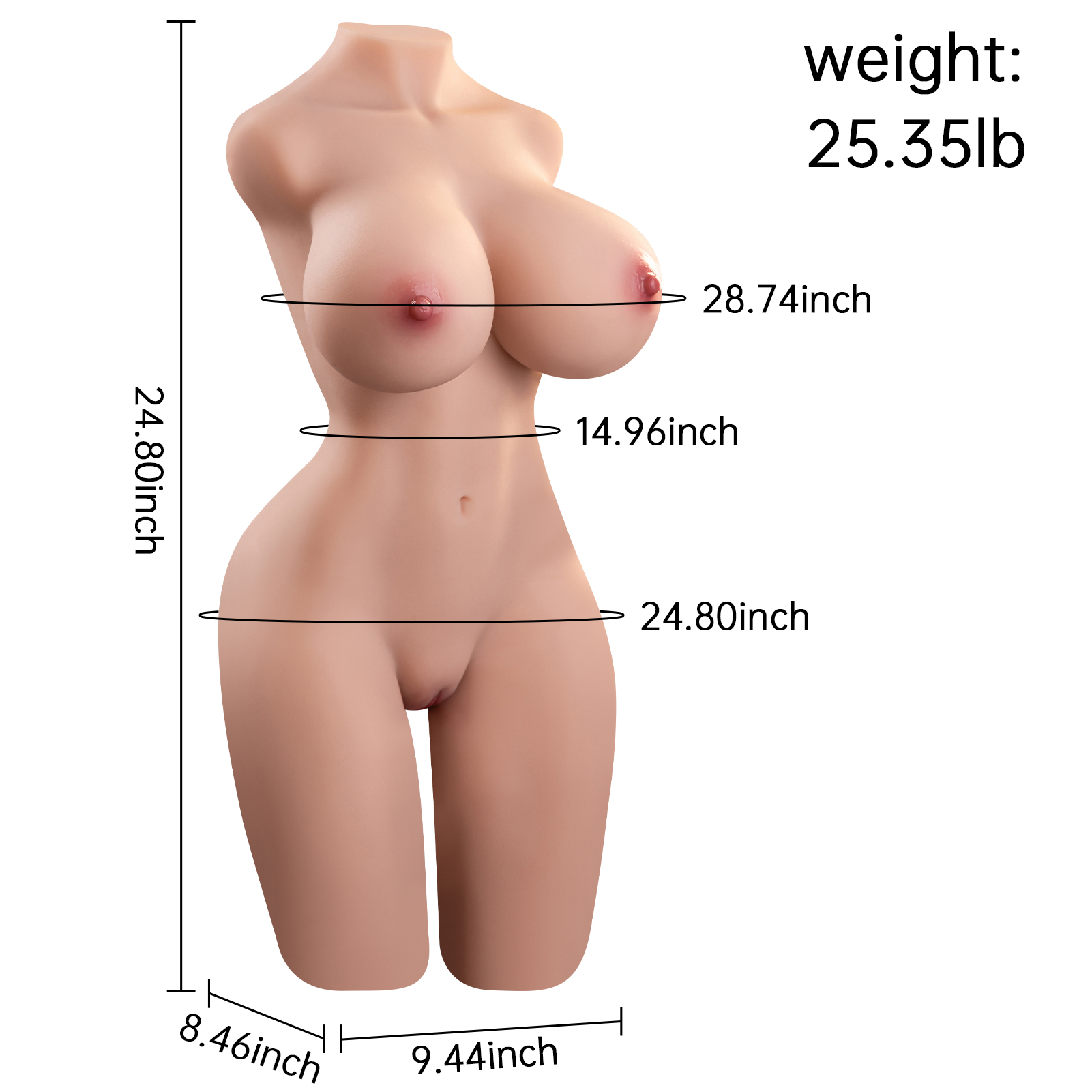 life size sex doll torso