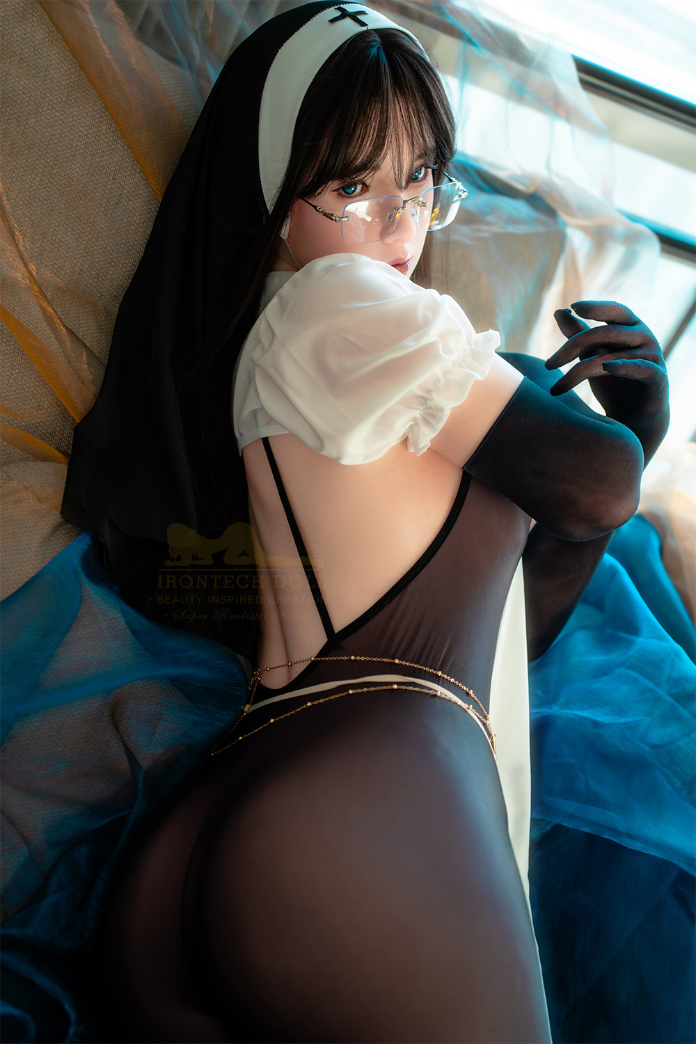 5ft3/162cm Minus A Cup Silicone Asian Nun Sex Doll S37 - Yeona