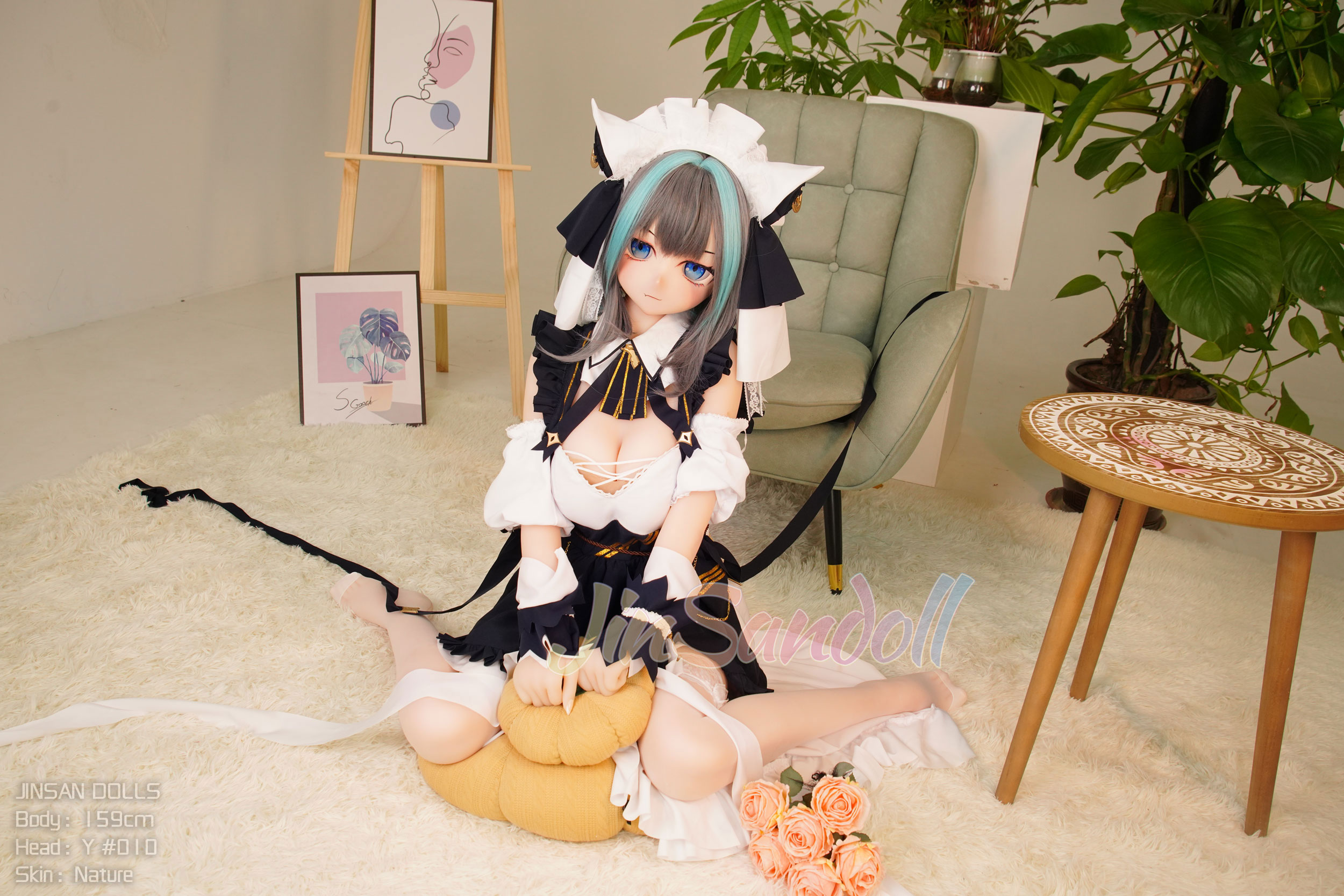 Anime doll, Yukio, 159cm, maid outfit, pumpkin.