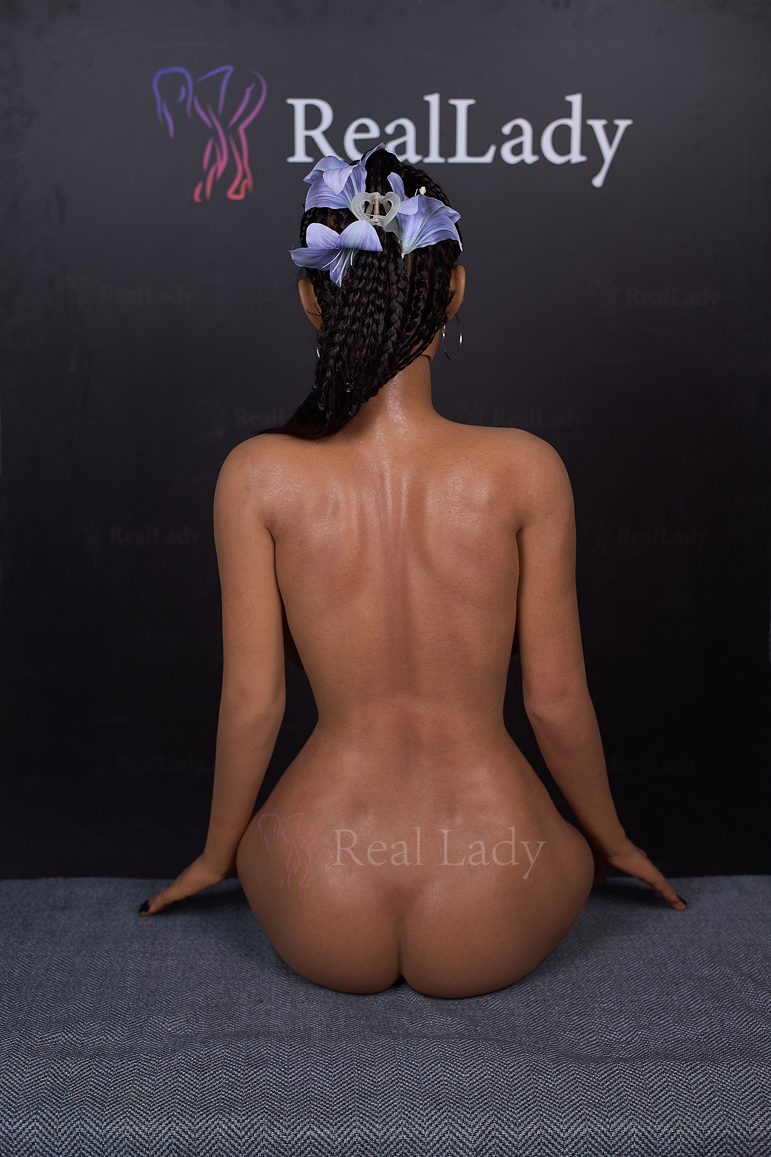 5ft2/159cm H Cup Silicone African Sex Doll Dreadlocks R1 - Adela