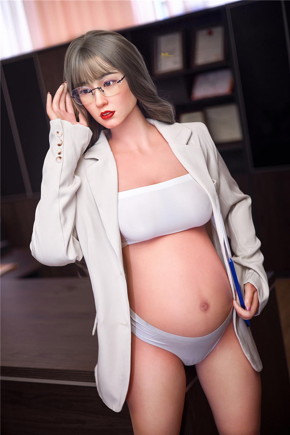 5ft18/158cm D Cup Silicone Pregnant Sex Doll S7 - Betty