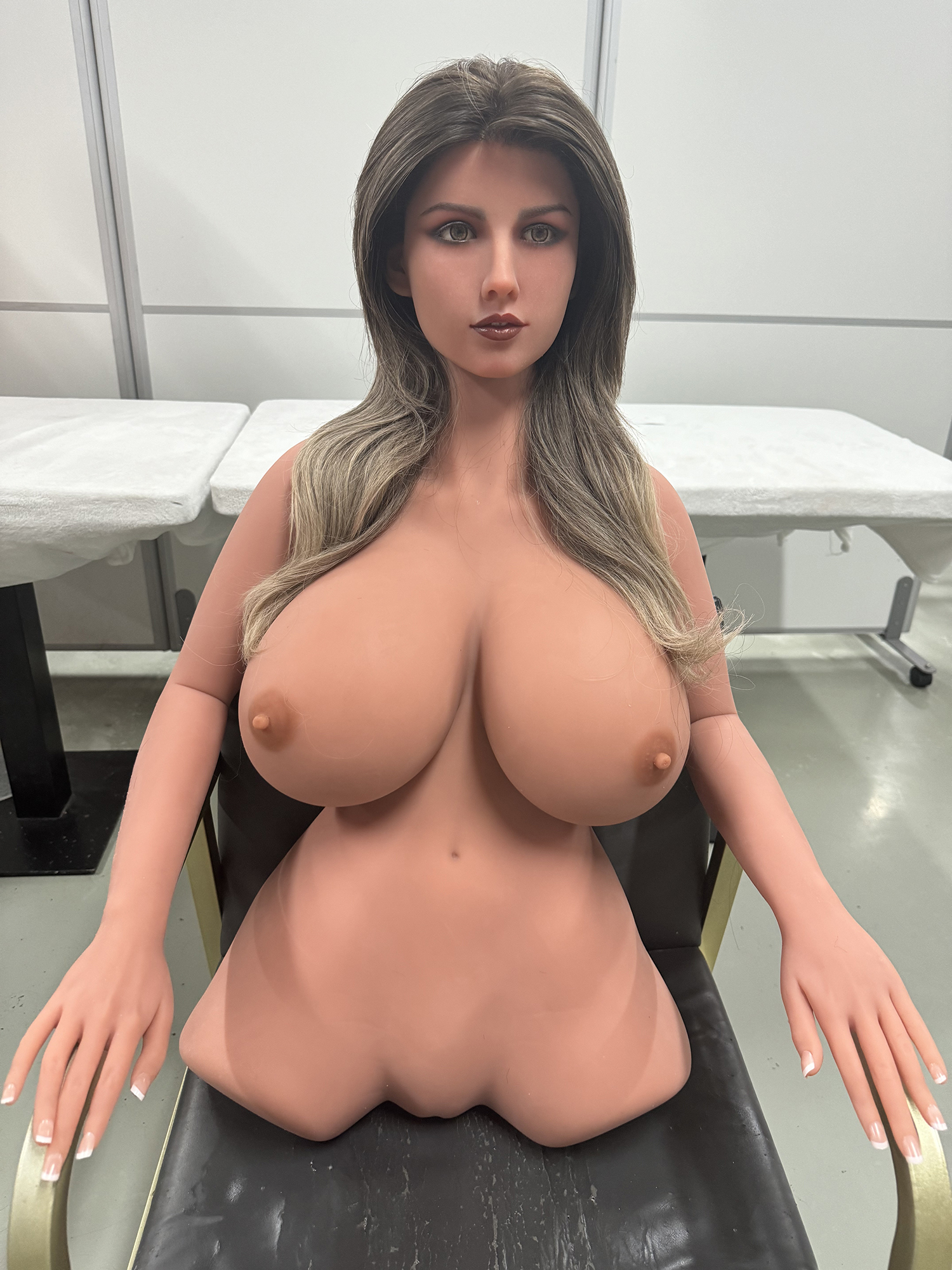 Tanya - 78.3lb Silicone Head Eurasian Sex Doll Torso