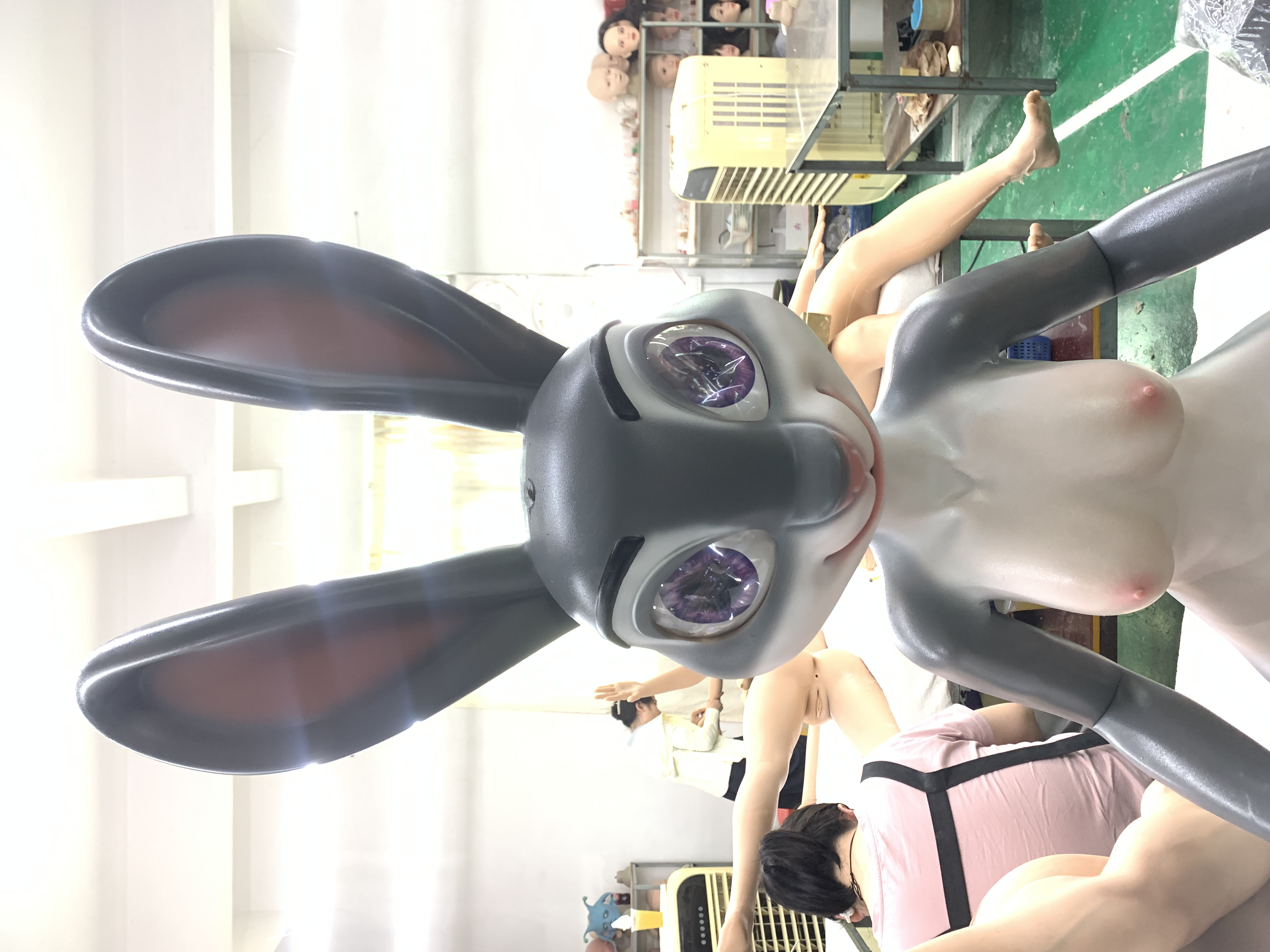 5ft5/168cm A Cup Silicone Seamless Neck Judy Hopps Sex Doll - Rabby - full body view 3